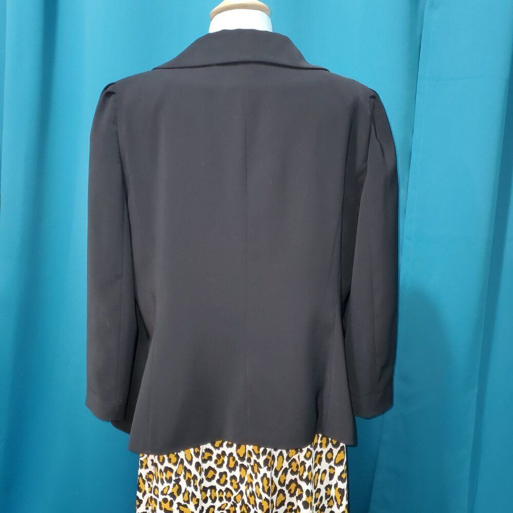 Dillard’s John Meyer Classic Black Blazer w/ paisley silky lining size 14 - Picture 4 of 8